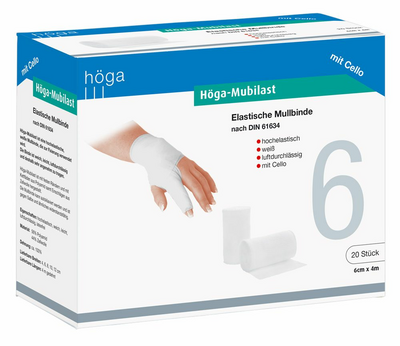 HÖGA-MUBILAST Fixierbinde 6 cmx4 m m.Cellophan