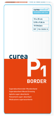 CUREA P1 Border selbstklebende Wundaufl.15x25 cm