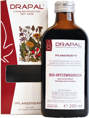 SPITZWEGERICHBLÄTTER Bio Pflanzensaft Drapal