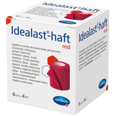 IDEALAST-haft color Binde 6 cmx4 m rot