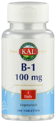 VITAMIN B1 THIAMIN 100 mg KAL Tabletten