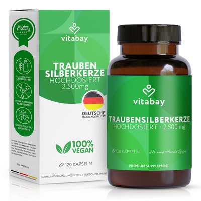 TRAUBENSILBERKERZE Extrakt 2500 mg vegan Kapseln