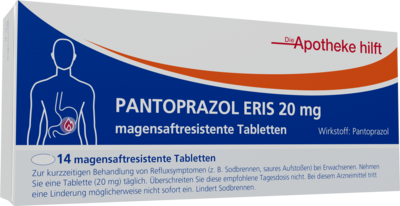 PANTOPRAZOL Eris 20 mg magensaftr.Tabletten/Noweda