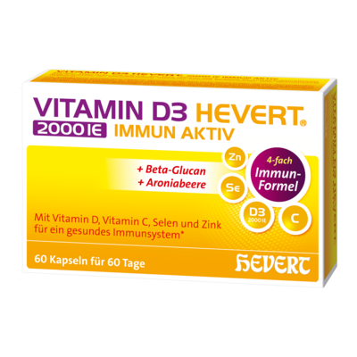VITAMIN D3 HEVERT 2000 I.E. Immun Aktiv Kapseln