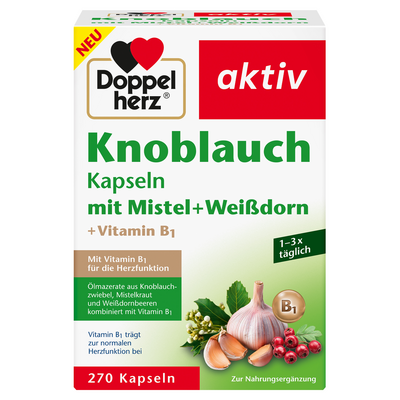 DOPPELHERZ Knobl.Kap.m.Mistel+Weißdorn+Vitamin B1