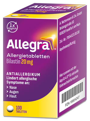 ALLEGRA Allergietabletten 20 mg Tabletten Dose