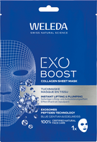 WELEDA Exo Boost Collagen Tuchmaske blauer Enzian