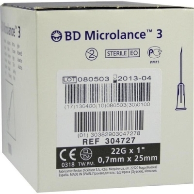 BD MICROLANCE Kanüle 22 G 1 0,7x25 mm