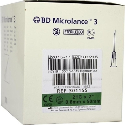 BD MICROLANCE Kanüle 21 G 2 0,8x50 mm