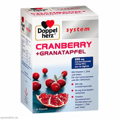 DOPPELHERZ Cranberry+Granatapfel system Kapseln